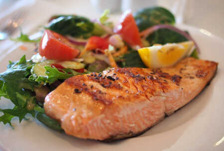 Salmon and Veg Getting together